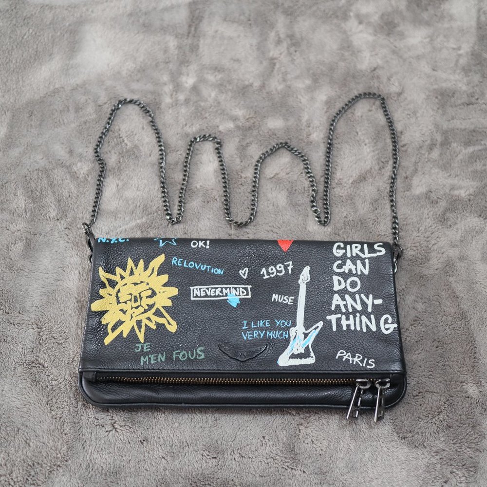 Zadig & Voltaire Black Leather Rock Bag Crossbody